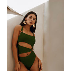 Front hollowed swimsuit