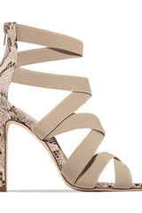 High-Heeled Strapless Sandal