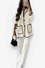 casual loose cardigan jacket suit