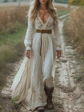 Bohemian Retro Large Hem Dress