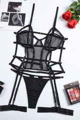 lace mesh stitching slim lingerie