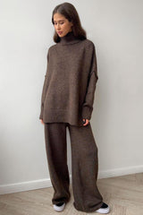 High-neck Sweater Suit