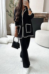 casual loose cardigan jacket suit