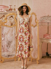 Floral Patchwork Lace Maxi Dress