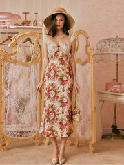 Floral Patchwork Lace Maxi Dress