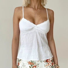 Babydoll Lace Trim Spaghetti Strap Top