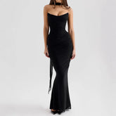 Corset Top With Mermaid Long Skirt And Scarf Set