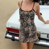 Cami Leopard Printed Slip Mini Dress