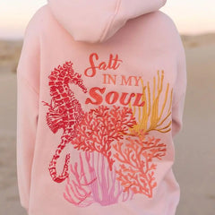 Letter Sea Embroidered Hoodie