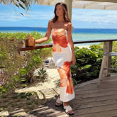 Aphordite Strapless Floral Dress