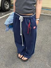 Blue Drawstring Belt Sweatpants