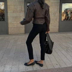 Remind Me Later Lace Up Leather Jacket