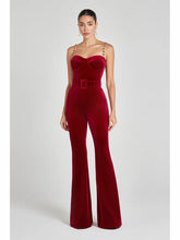 Red Velvet Diamond Strap Jumpsuit