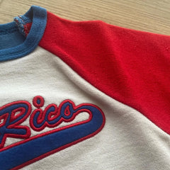 Puerto Rico Letter Graphic Short-sleeved Top - Casual Regular Fi