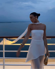 Melina Strapless Dress With Ribbon