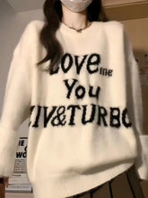 Printed Fuzzy Sweater