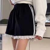 Side Striped Lace Shorts