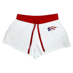 Letter Flag Graphic Ruched T-shirt & Shorts Set - Vintage Knit