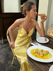 Send Me Flowers Spaghetti Strap Dress