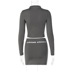 Chrome Archive Bodycon Skirt Set