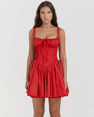 Rustic Romance Corset Mini Elegance Dress