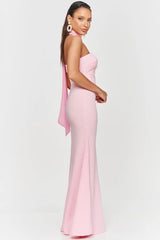 Solid Scarf Maxi Dress