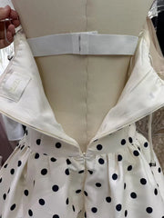 Polka Dot Strapless Maxi Dress