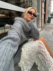 Sculpted Serenity Slash Neck Sweater