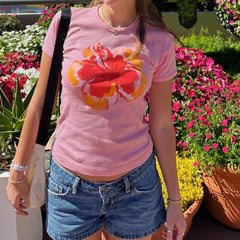 Floral Printed Graphic Tee