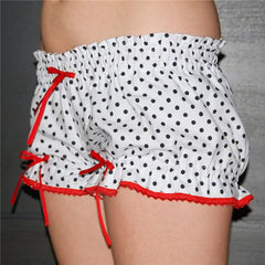 Charming Hotsweet Shorts - Printed with Delicate Lace Trim
