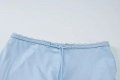 Halter Tie Up Top And Mini Skort Set