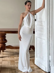 Halter Tie Up Maxi Dress