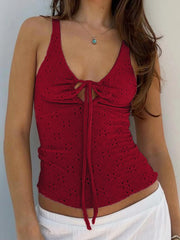 Doily Print Toe Up Tank Top