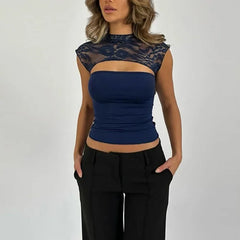 Back Lace Cut Out Top