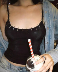 Spike Black Cami Top