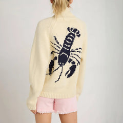 Lobster Knit Cardigan - Short O-Neck