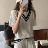 Miranda V Neck Sweater Vest Top