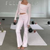 Wrap Around Tie Up Top And Pants Set