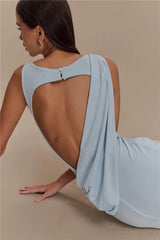 Jennifer Backless Ruched Maxi Dress