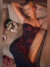 Berry Bouquet Backless Floral Dress