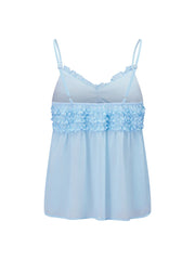Ruffles Cami Mesh Top