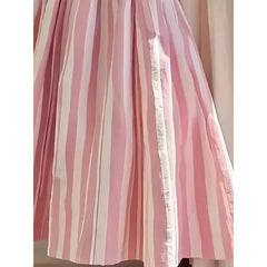 High Waist A-Line Midi Skirt