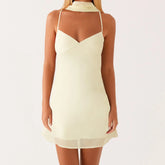 Floral Spaghetti Strap Scarf Mini Dress