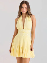 Halter Tie Up Mini Dress