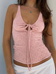 Doily Print Toe Up Tank Top
