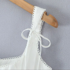 White Tie Up Hook Corset Top