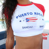 Letter Flag Graphic Ruched T-shirt & Shorts Set - Vintage Knit