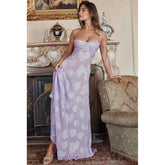 Floral Print Sheer Maxi Dress