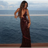 Sequined Slip Long Dress