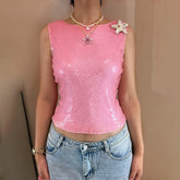 Sequin Pearl Starfish Tank Top